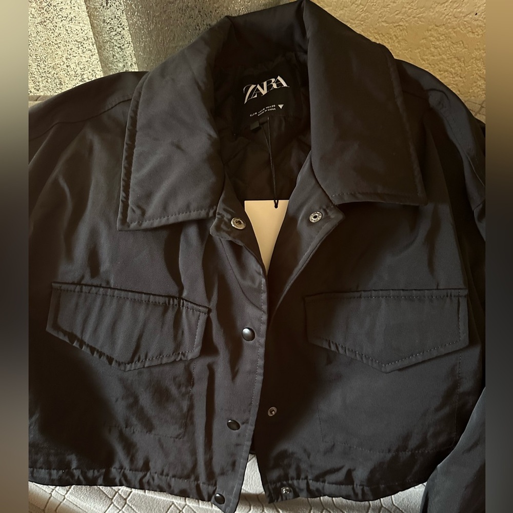 Zara Quilted Cropped Jacket.